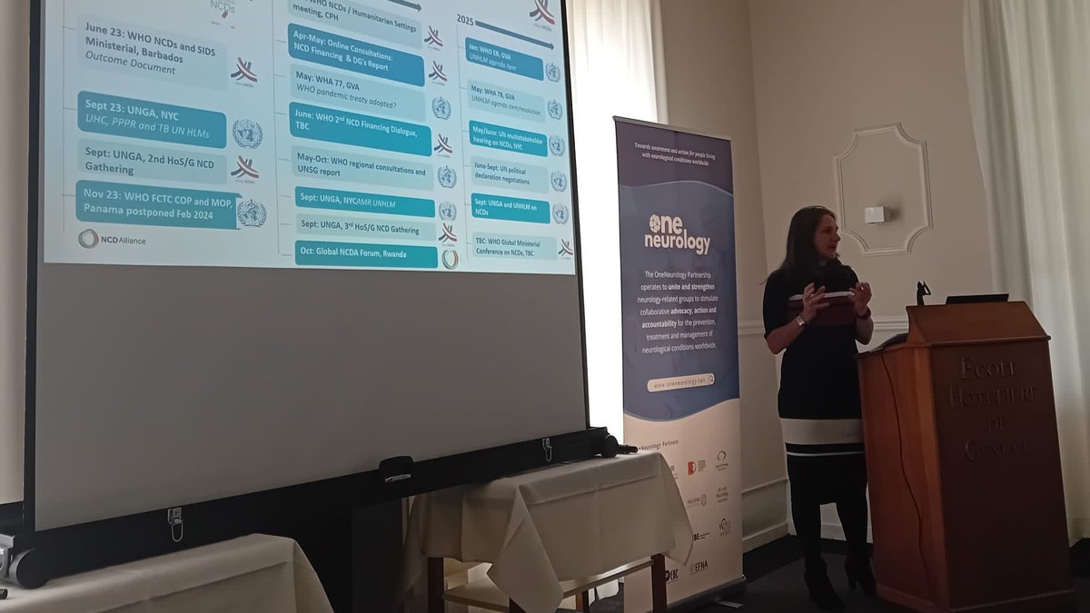 Alison Cox, Policy and Advocacy Director @NCDAlliance, discusses the milestones on the road to the High-level Meeting of the UN General Assembly on the Prevention and Control of Non-Communicable Diseases (UNHLM) in 2025 with the @OneNeurology partners. #NCDs #neurology