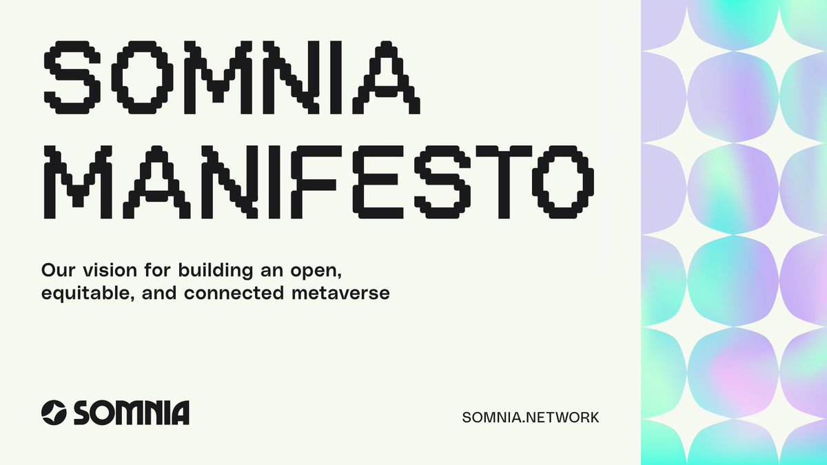 🧾Take a step into our dream with the metaverse manifesto! Learn more 👉 somnia.network/somnia-manifes… 🎯This is our vision for building an open, equitable, and connected metaverse. Take a look at our guiding principles to learn more: 🌌 Multiverse Over Monolith: A constellation of…