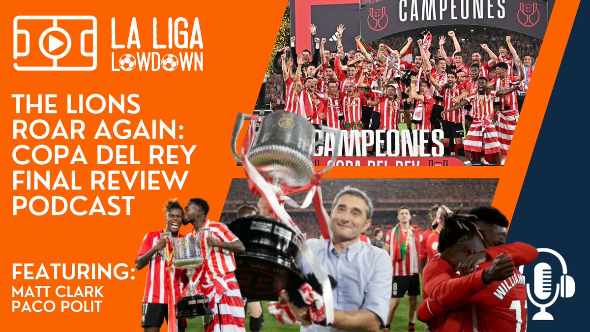 🚨 NEW PODCAST 🚨 🔓 Free Copa del Rey final review + more with @MattClark_08 & @pacopolitENG: 👑 Athletic roar again in Seville! 🦇 Valencia want to be 7th 🔎 UCL quarterfinal preview 🔗 open.substack.com/pub/lllonline/… ⬆️ SUBSCRIBE NOW and enjoy all our content on Substack! 🧡🇪🇸⚽️