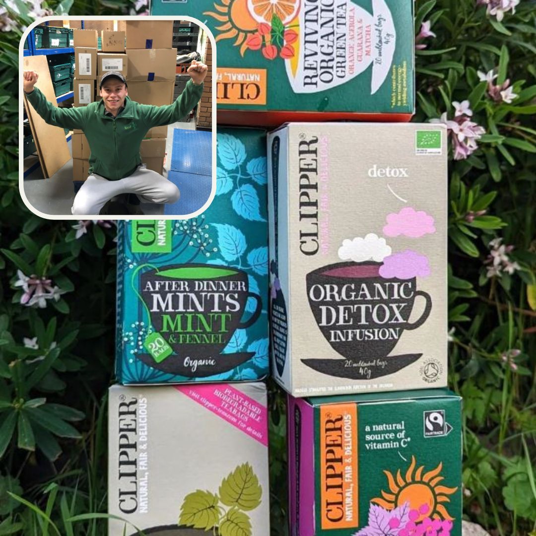 This amazing donation from @clipperteas has made our day. A pallet of tea (55.5kg) ready to give to our visitors. Thank you Clipper! We were running very short and the timing of this donation was perfect. #hackney #foodpoverty #uktea
