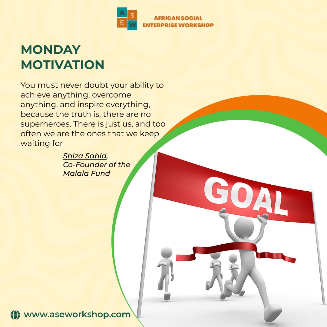 Happy new week.

Do not forget to set your goals for the week 😊

#mondaymotivation
#happynewweek
#monday
#newweek
#SustainableBusiness #SocialEntrepreneurship #Workshop #Networking #Partneships #Businesstips #Socialenterprise #Socent #Businessplans