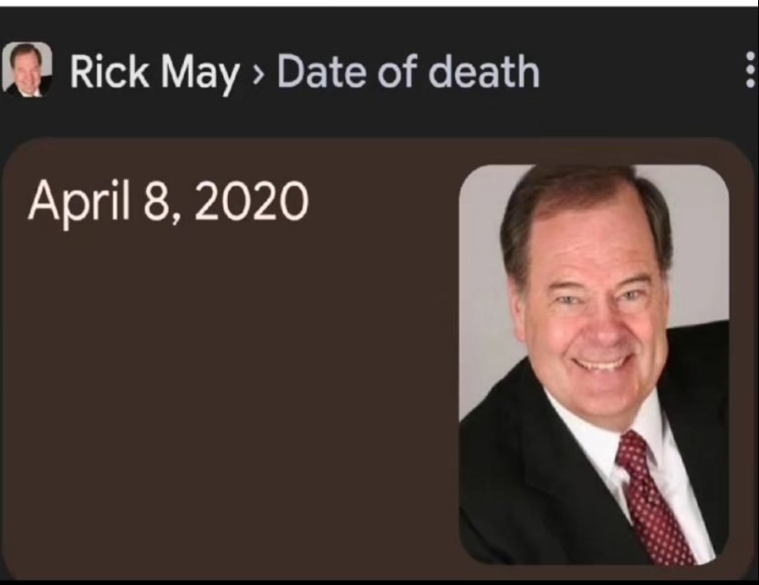 Today it's already been 4 years ago since Rick May passed away RIP