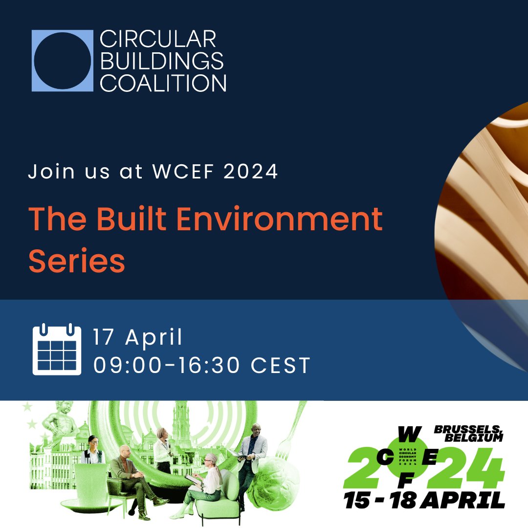It’s a wrap! The Circular Buildings Coalition will host its final event at the World Circular Economy Forum 2024. Learn more and register: ellenmacarthurfoundation.org/the-built-envi…