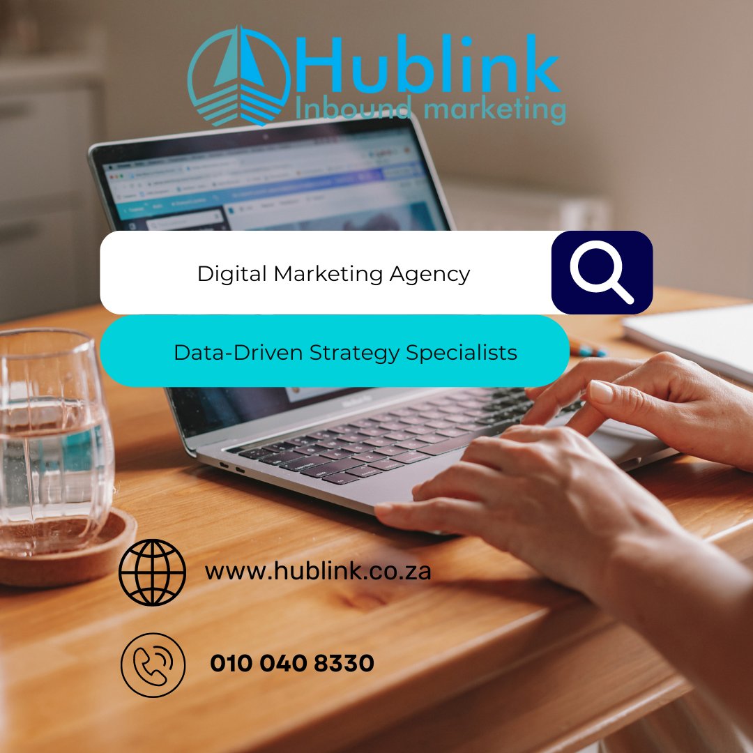 Welcome to our Digital Marketing Agency, where we specialize in data-driven strategies for success! 📊 Let's take your business to new heights. Visit our website @ hublink.co.za or call us on: 010 040 8330#DataDrivenMarketing #SuccessAhead