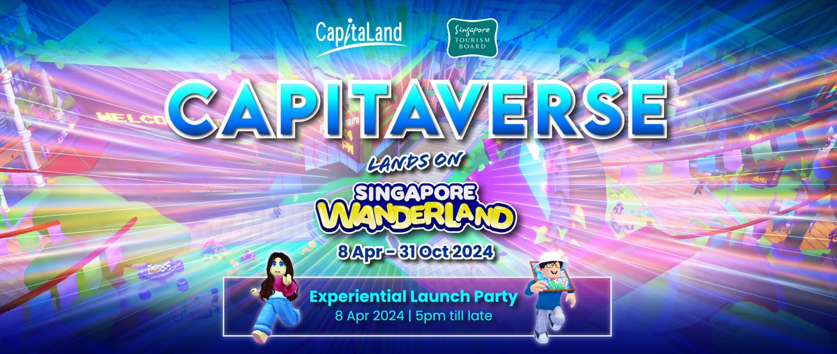 We're proud to announce that CapitaVerse is finally LIVE!

Get ready your avatar, adventurers! Embark on an epic journey on Roblox with exhilarating quests, epic team battles &amp; rack up more than 3,000 real-world rewards worth over $100,000 from your fave brands!