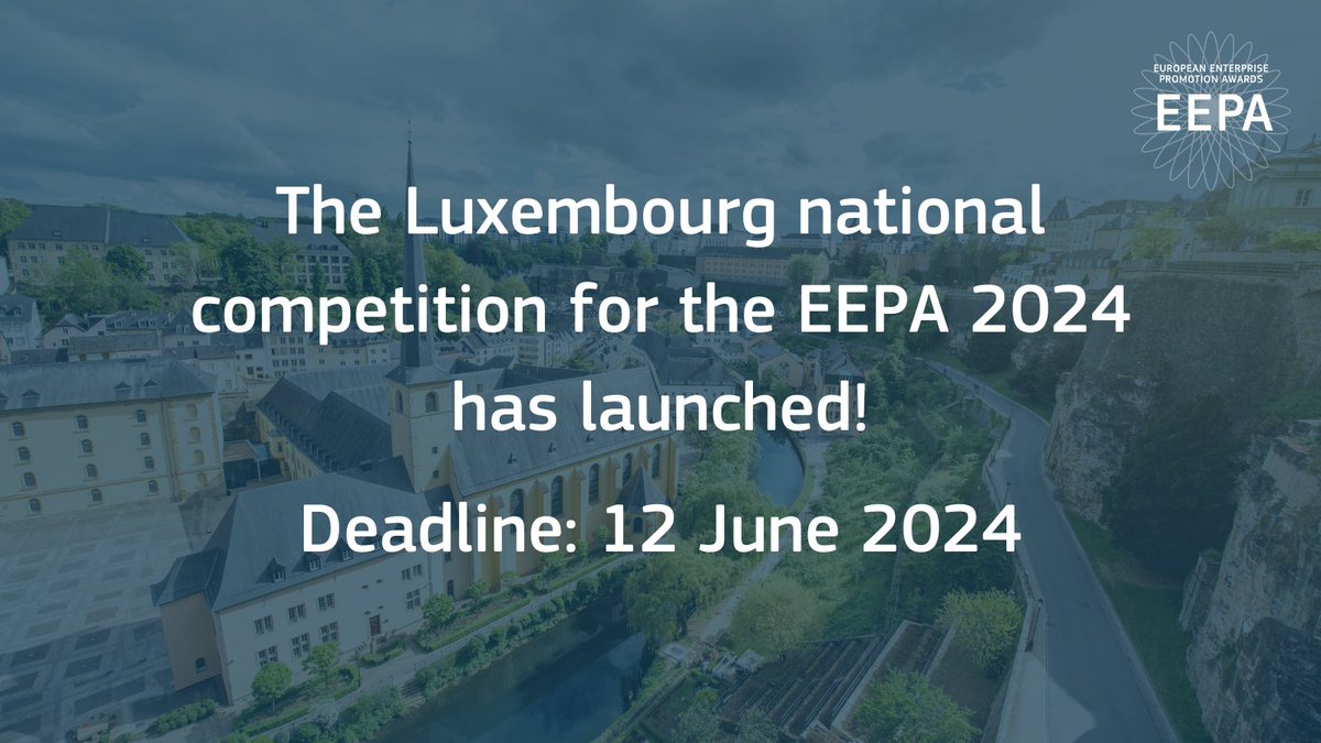 Have you undertaken initiatives to promote enterprise and entrepreneurship in Luxembourg? 🇱🇺 If so, apply for #EEPA2024! 🇱🇺 deadline: 12 June. More info👉 single-market-economy.ec.europa.eu/smes/supportin… @MinEcoLux