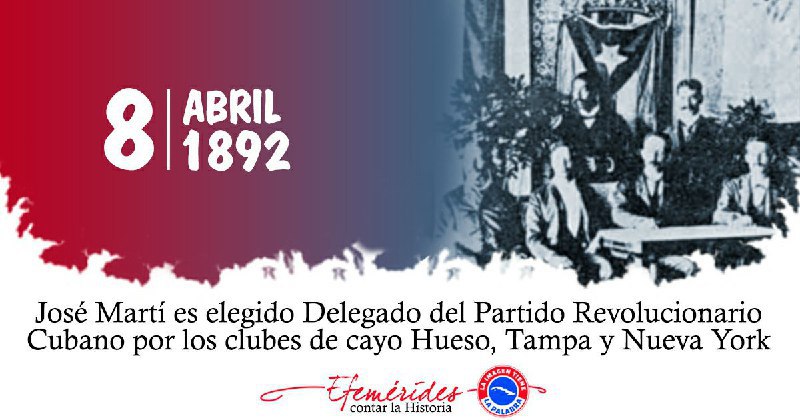 👉👉UN DIA COMO HOY
📌1892 | José Martí es elegido Delegado del Partido Revolucionario Cubano #CubaViveEnSuHistoria #LatirAvileño 
@NexyVelizNaranj @JHGcasanova @AlfreMenendez @CAvilaRadio10 @chamberohoy @CutinoMiladys