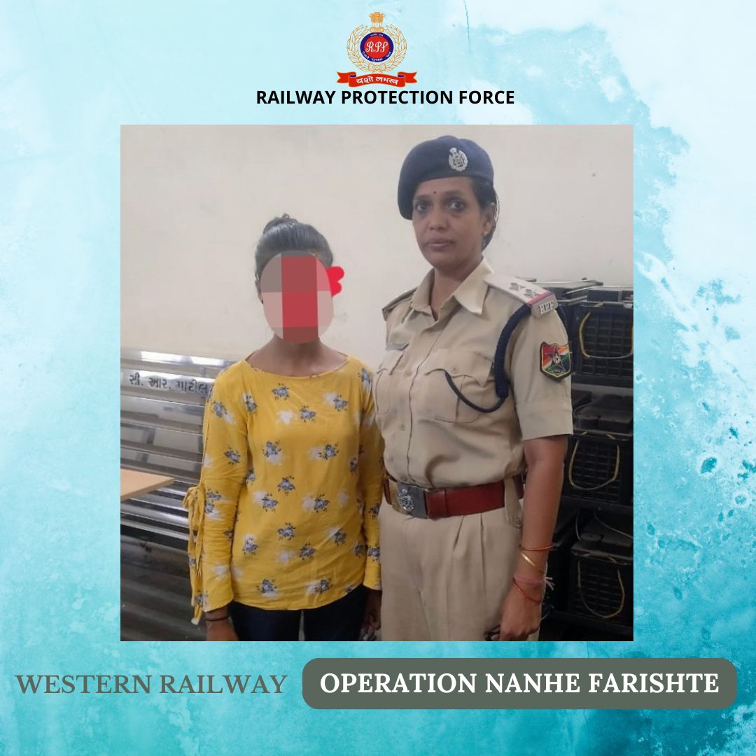 #Operation Nanhe Farishte
On April 7, 2024, RPF SIPF Rajni found a 16-year-old scared girl while performing her duty at Udhna station, who had run away from home for family reasons. After a polite conversation, handed over to GRP for further legal proceedings. @RPF_INDIA