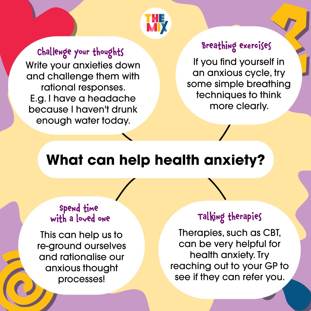 Health anxiety can be all consuming, overwhelming and cause our brains to play all kinds of tricks on us 🧠 Save these tips for next time you’re stuck in an anxious loop 💙 #WorldHealthDay #HealthAnxiety #Anxiety #TheMix #MentalHealth #Health