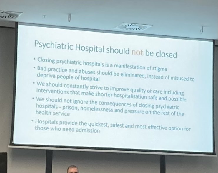 Great debar on psychiatric hospital closures at #EPA2024