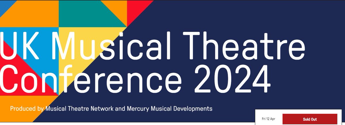 WE TOLD YOU TO BOOK EARLY! 😂

Fear not - we will be releasing additional tickets for #UKMTConference TODAY. Keep an eye on your socials for more updates! @royalcourt