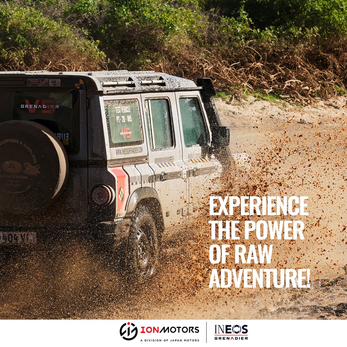 Ready to break free from the ordinary? The IneosGrenadier is your ticket to excitement off-road excitement.
Call us on +233243700735 to book a test drive.

Ion Motors, a division of Japan Motors
#IonMotors #Grenadier #INEOSGrenadier #BuiltOnPurpose #4X4 #offroading #Grenadier4X4