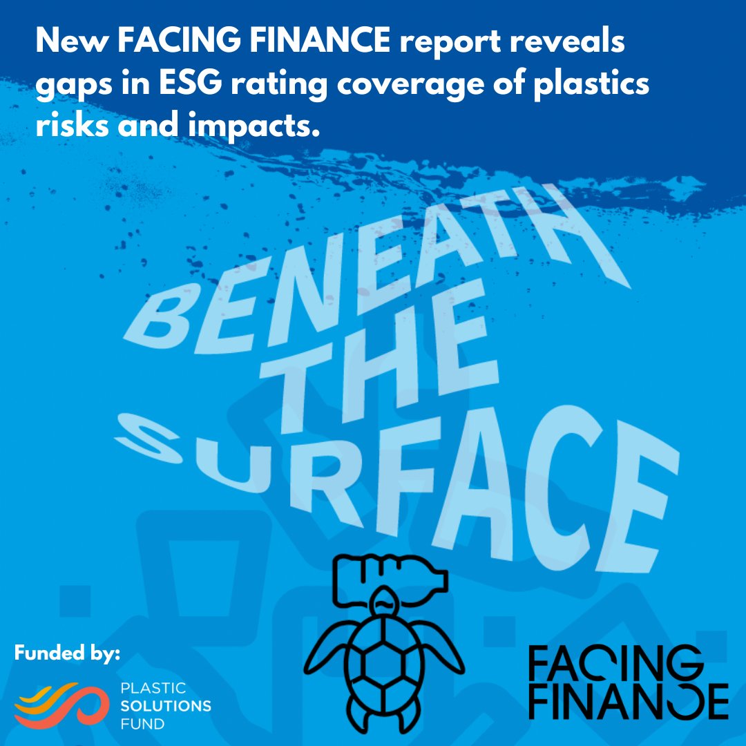 🌍 #Plasticpollution is a global issue, yet most #ESG  ratings fail to capture its full impact. Our new report shows gaps in assessing companies' reduction targets, plastic footprints, emissions &amp; social impact. Read full report: bit.ly/Beneaththesurf… #BeneathTheSurface