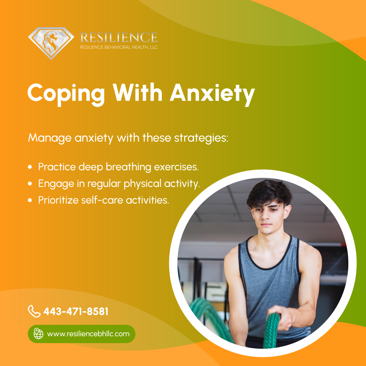 Dealing with anxiety can be challenging, but implementing these simple tips into your daily routine can help ease symptoms and promote well-being. 

#AnxietyManagement #BehavioralHealthCare #PikesvilleMD