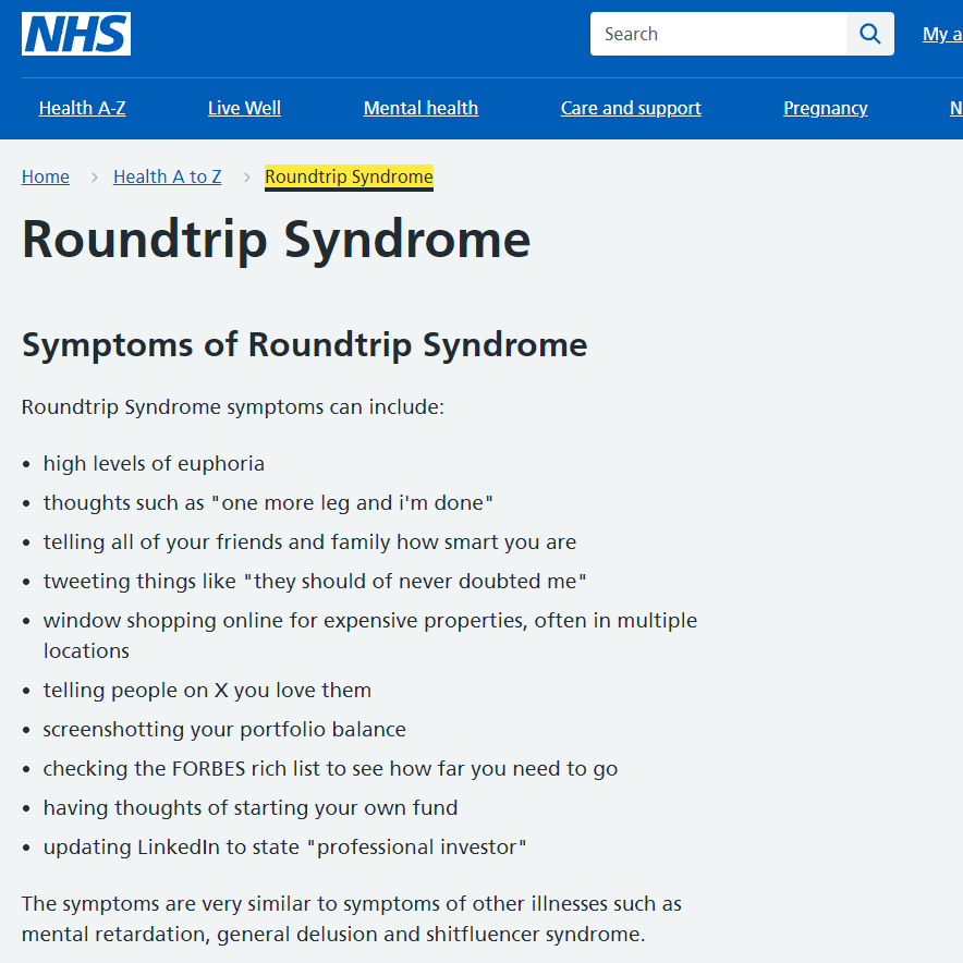 CryptoElPres's tweet photo. We're about to have another pandemic on our hands.

Watch out for these symptoms and if you spot these in yourself or a loved one: it's time to take profit.

Stay safu.