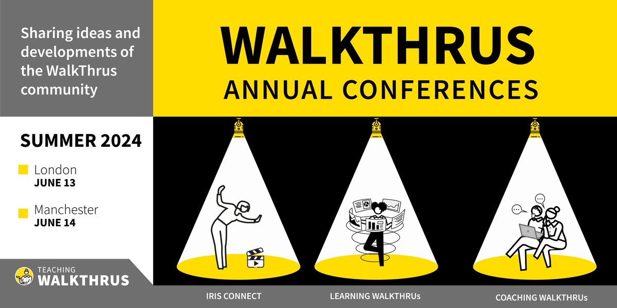 SUMMER CONFERENCES | Tickets now available! Join us in London or Manchester for keynotes from @teacherhead @olicav & brilliant WalkThrus members. ++PLUS... Sessions on coaching, leadership, implementation, and more! 🔗LONDON: rb.gy/aisple 🔗MANCHESTER:…