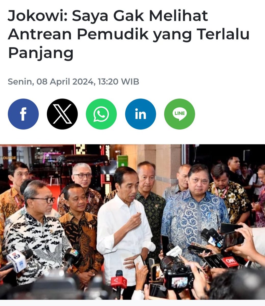 Sepertinya Jokowi di NINABOBOKAN oleh menteri2nya, laporan ASAL BAPAK SENANG Jangan2 Jokowi ga tau antrian panjang pemudik dipelabuhan Merak yang sampai lebih dari 12 jam? Miris dengan pernyataan seperti ini, terlalu MENGECILKAN pemudik yang kelelahan bahkan sampai buka…