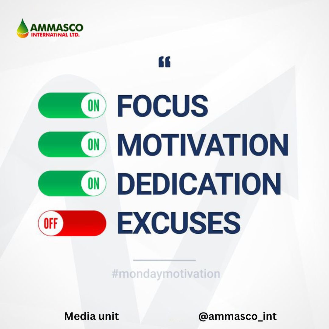 Stay Focused, Motivated and Dedicated this Monday…. Say NO to excuses.

#EngineOil #MotorOil #SyntheticOil #ConventionalOil #HighMileageOil #OilChange #EngineLubrication #EnginePerformance #FrictionReduction #WearProtection #OilFilter #OilViscosity #AdditiveTechnology #OilLife
