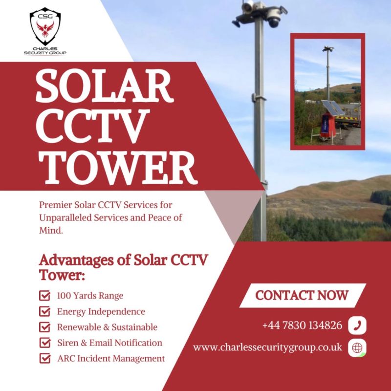 Charles security Group now supply Solar CCTV towers to sites all over the UK.
The portable solar surveillance is a compact Security solution designed to provide reliable monitoring in various outdoor environments .
#surveillancetower #cctvtower #cctvtower #mobilesolartower