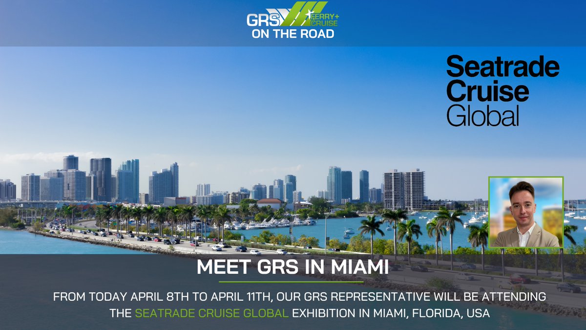 Meet us at Seatrade Cruise Global Exhibition in Miami, April 8-11! Join our GRS expert Ioannis Vavasis to explore partnership opportunities in the cruise industry. Reach out to schedule a meeting! i.vavasis@grs.group #STCGlobal #GRSFerryCruise #CruiseIndustry #Miami