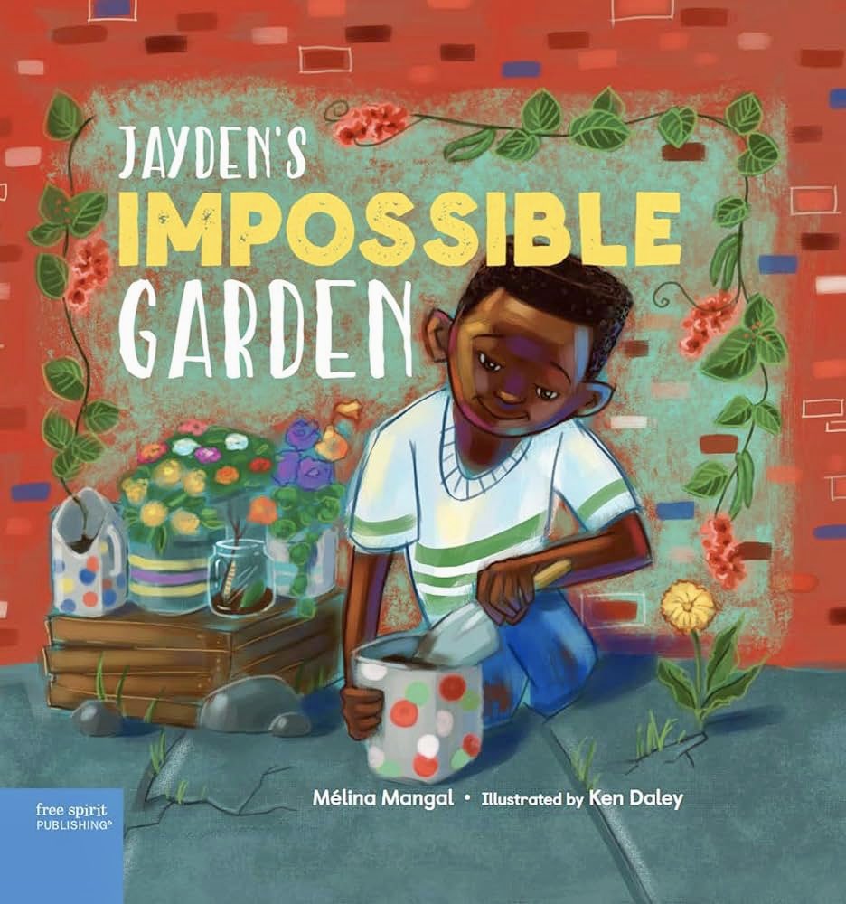 So #EXCITED!🤩The last 📚picture book to share is “Jayden’s Impossible Garden” by the TALENTED #Author & #Illustrator Melina Mangal & Ken Daley! Copies have shipped thx to donors fully funding my @DonorsChoose project: “Grow Our Own Garden Library”for our 1st grade gardeners!🪴💕