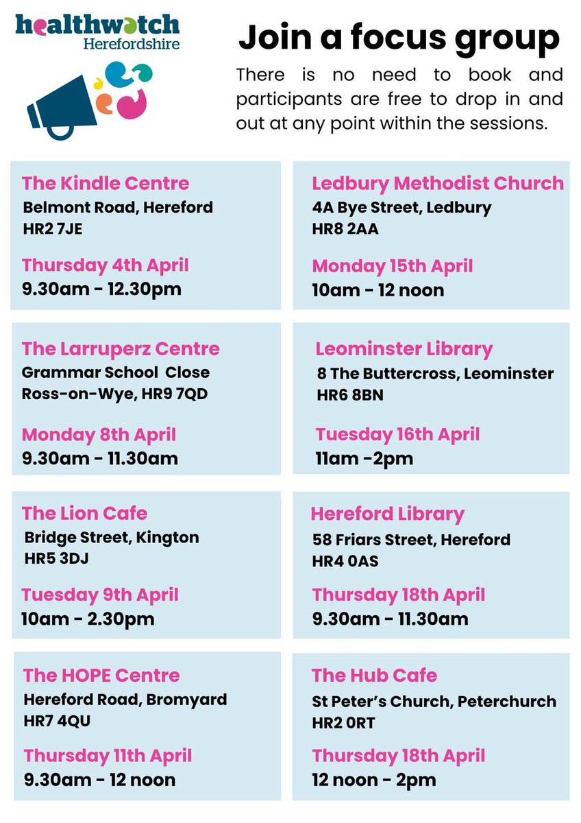 📢HAVE YOUR SAY on the Out of Hours Urgent GP service location change. For full details, a link to a survey and to watch the video: tinyurl.com/HWOutofHours To join a focus group, see details below. #Herefordshire #OutofHours