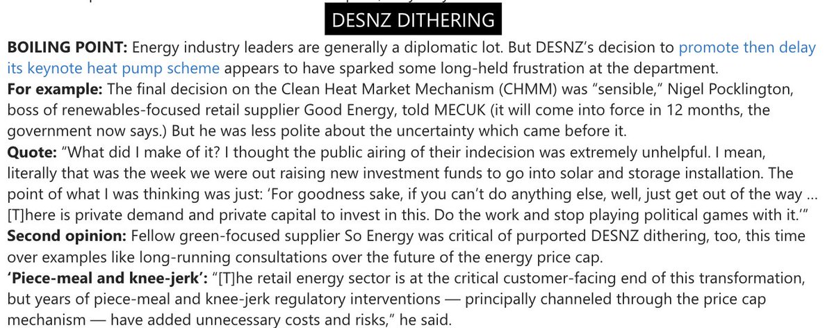 Government dithering over the net zero policies such as the boiler tax and price cap are undermining investment in clean energy, green bosses warn. @POLITICOEurope