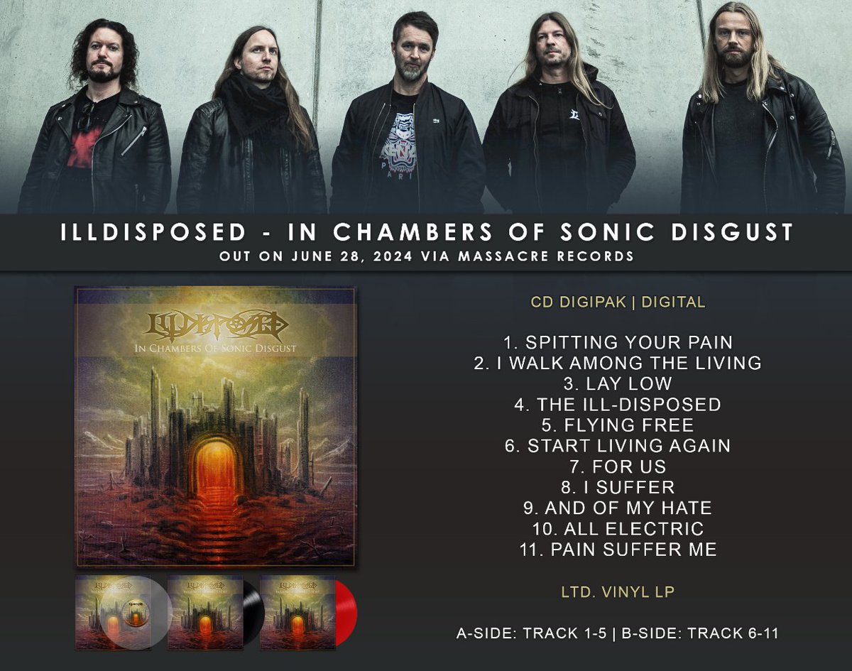 ILLDISPOSED's new album 'In Chambers Of Sonic Disgust' will be released on June 28th via Massacre Records Pre-order it here » lnk.to/sonicdisgust Sandie The Lilith of Defacing God is featured as a guest vocalist on two songs on the album. #deathmetal @illdisposedDK