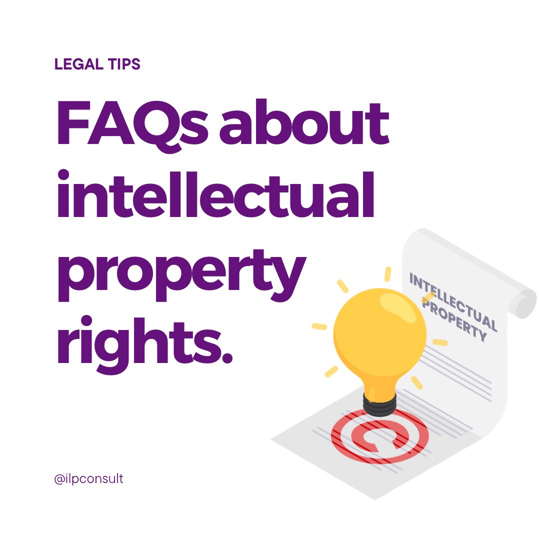 ilpconsult's tweet image. 💼 Read through the carousel to explore FAQs on protecting your creative assets. From patents to trademarks, we’ve got you covered! 💡 #IntellectualProperty #CreativityProtection #FAQs
#IntellectualPropertyRights #IPProtection #LegalAdvice #IngeniumLegal #ProtectYourCreativity