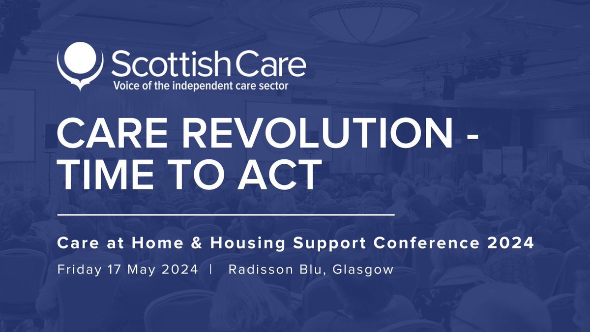 Don't miss out on the upcoming Care at Home & Housing Support Conference 2024! Join us on 17 May in Glasgow for insightful discussions, networking opportunities, and innovative solutions in the homecare sector. Secure your spot today: buff.ly/3uQZr45 #carerevolution
