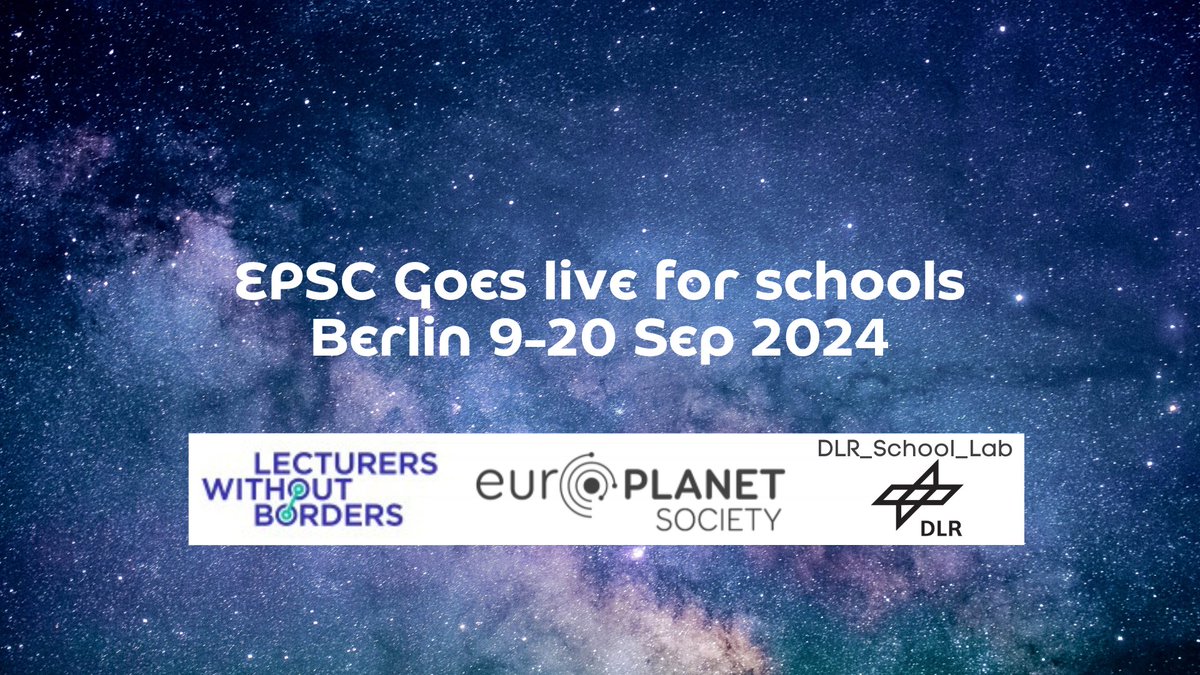 1,2,3 ...4⃣🎇 This September open your classroom to a Planetary Science Conference: 'EPSC Goes Live for Schools' returns for its 4th Edition! Registration opening:🔟th of April. Stay tuned!