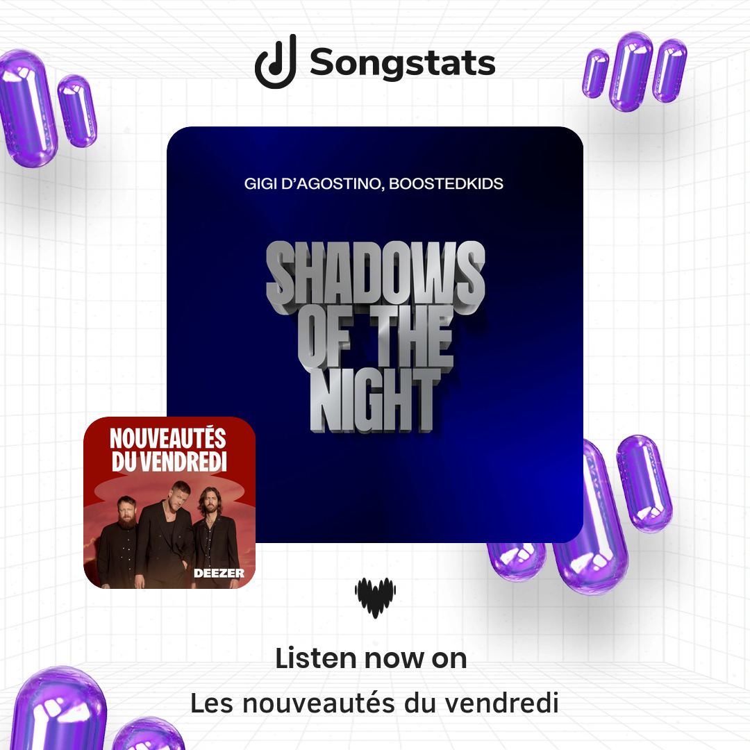 @boostedkids Awww yes! "Shadows Of The Night - GIGI DAG Mix" was added to a playlist by 'Deezer Editeurs France' with 180K Followers on Deezer!