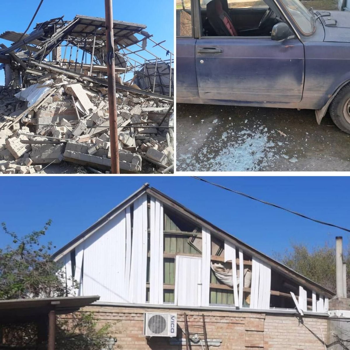 ⚡️ In Nikopol, there are two wounded - a 21-year-old girl and a 49-year-old man. They are in the hospital in a moderate condition.

This was announced by the head of Dnipropetrovsk RMA Serhii Lysak.

A destroyed two-story residential building. There are also damaged private…