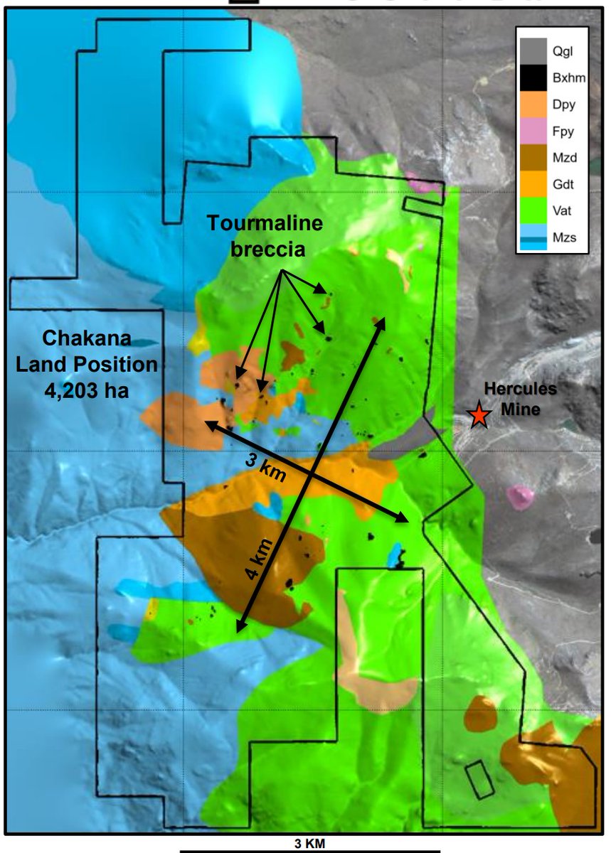 @JMI_Newsletter @ChakanaCopper Chakana has mapped 103 breccia outcrops in a 12km2 area of the project, so the company has plenty of potential to add additional resources at these targets. #mining #exploration #Peru #Copper #Gold #Invetsing $PERU