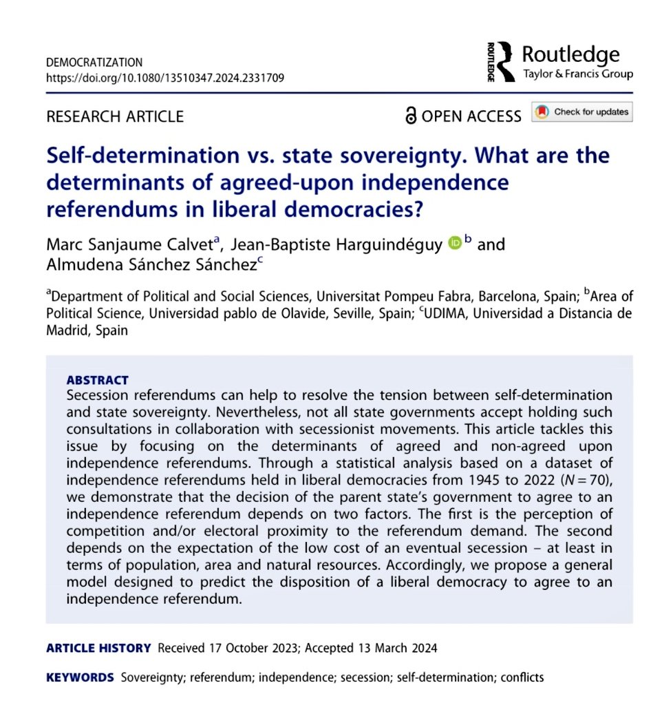 🎉 Happy to see this publication out with beautiful coauthors Jean-Baptiste Harguindéguy and Almudena Sánchez Sánchez @PolitiquesUPF @GrtpU @UPFBarcelona @democ_journal tandfonline.com/doi/full/10.10…