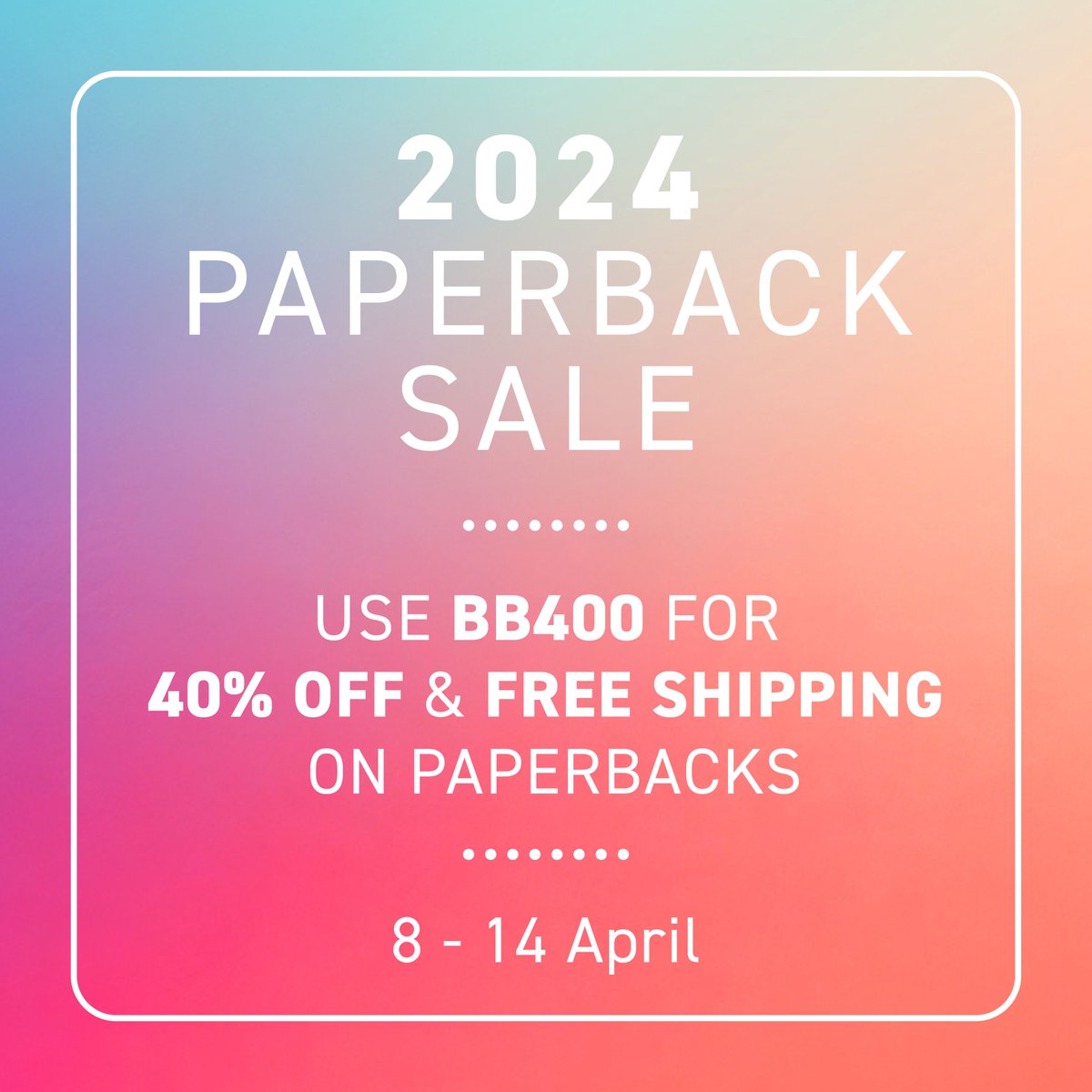 SALE NOW ON! - 40% off and free shipping with code BB400 - 1400 paperbacks - brand new and bestselling titles - #history, #music, #literature and more buff.ly/3J8zOzj #BookSale