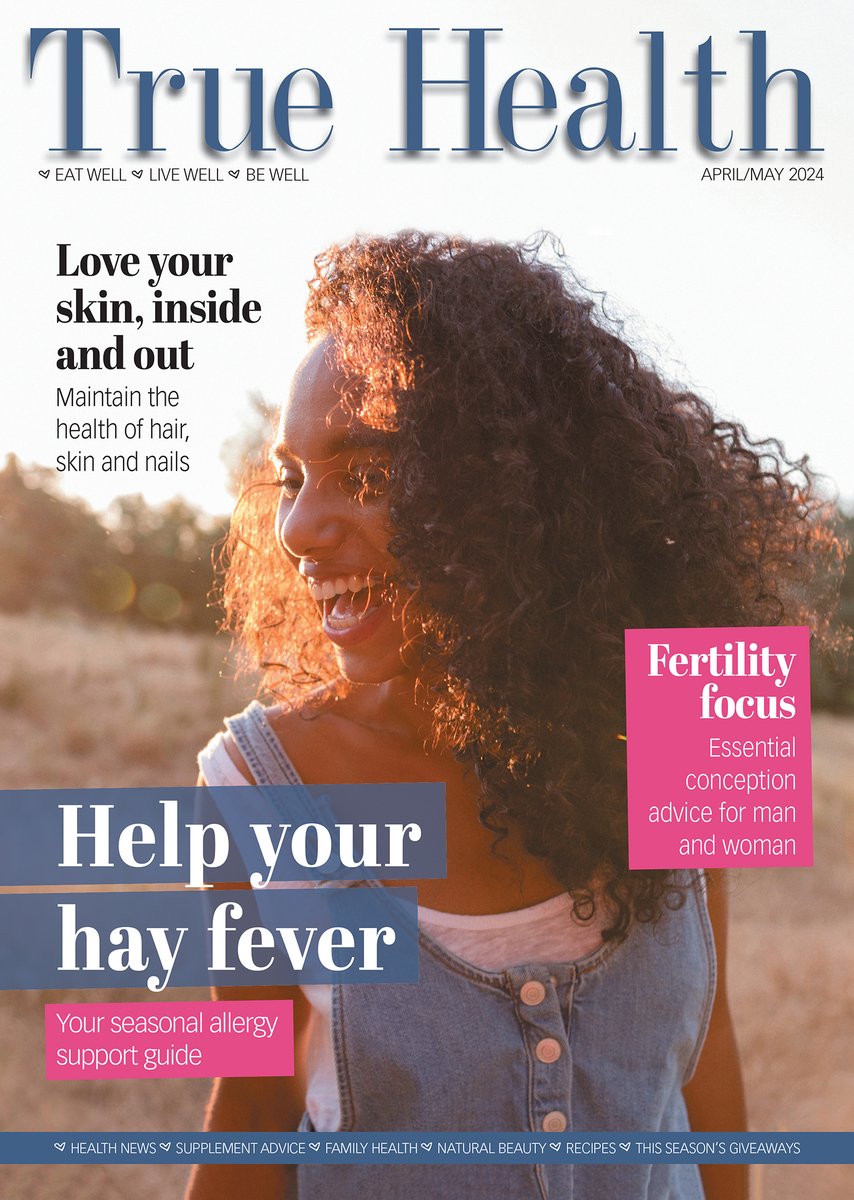 Our April/May issue is out now 🌞 Featuring: - How to help your #hayfever - Essential #nutrients for #healthy hair, skin & nails - #Gut friendly #recipes - Lessons in #fertility - #Supplements to balance blood sugar Read free online: truehealthmagazine.co.uk/imag/thaprmay2…
