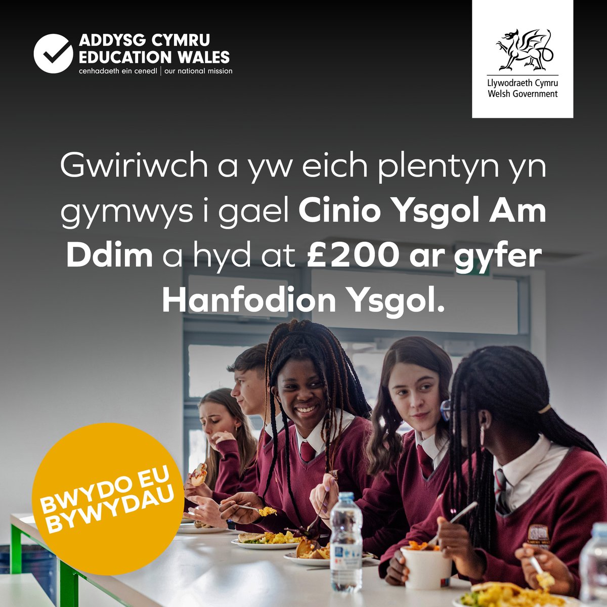 Did you know that, if you receive certain benefits, you could get up to £200 per child to help with school costs. 

Check your eligibility: cardiff.gov.uk/ENG/resident/S…

#FeedTheirFuture #BwydoEuBywydau