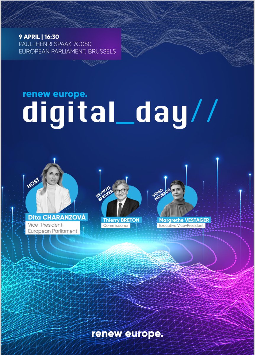 Report card time: how did the EU do on digital? Join us to find out with Commissioner @ThierryBreton and Renew Europe MEPs. 9 April at @RenewEurope digital day.