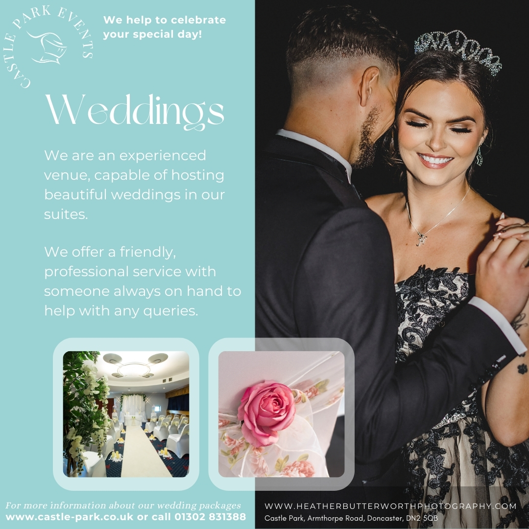 Say 'I do' to your 𝐬𝐩𝐞𝐜𝐢𝐚𝐥 𝐝𝐚𝐲💍 Our team of events staff will walk you through your day, from decorations to food and all of the beauty inbetween🌹 Let us look after you here at Castle Park 🥂 All enquiries please contact Events@castle-park.co.uk or call 01302831388