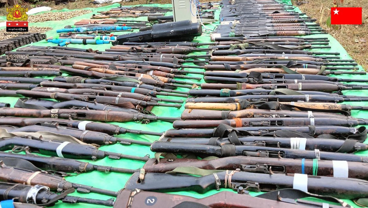 On April 8th, 120 Pyu Saw Htee surrendered in Kyun Kone village, Homalin Township, Khamti District, Sagaing Region. They faced a 9-day siege and assault by PDF and Pa Ka Pha forces. 130 different types of weapons and ammunition were confiscated during the clashes.