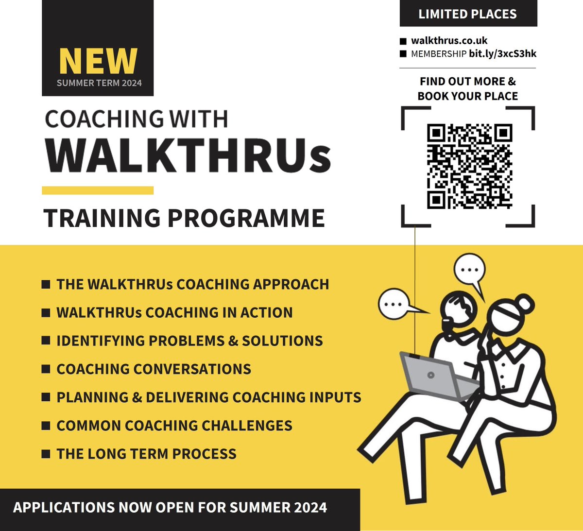 Coaching With @WALKTHRUs_5 | Places available! A great opportunity for new & existing coaches, or for those who are just getting started with instructional coaching, to learn about our WalkThrus coaching model and to develop their expertise as coaches and CPD leaders. Places…