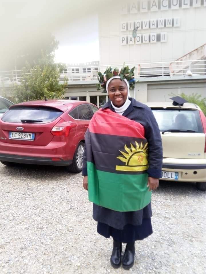 An Igbo Reverend Sister Graduated And Revealed To The World That She Is Proudly Biafran And Not Nigerian. Curse the Igbos and be cursed. Bless the Igbos and be blessed.