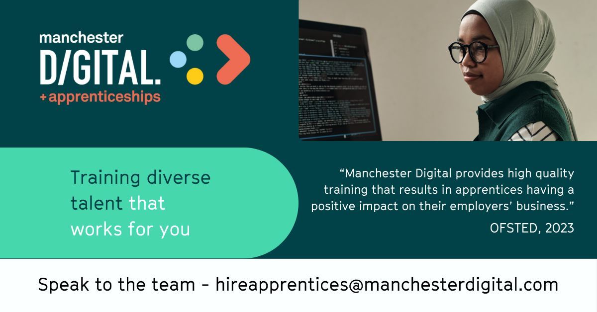 Manchester Digital (@mcrdig) on Twitter photo Would your business be interested in hiring software development or business analyst apprentices from our diverse talent pool in June?
Email hireapprentices@manchesterdigital.com for more information! Would your business be interested in hiring software development or business analyst apprentices from our diverse talent pool in June?
Email hireapprentices@manchesterdigital.com for more information!