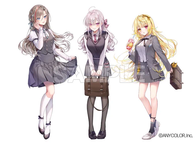 「にじさんじステーショナリー」にて、来栖夏芽さん、健屋花那さん、星川サラさんのイラストを描かせていただきましたよろしくお願いします!#にじさんじステーショナリー 