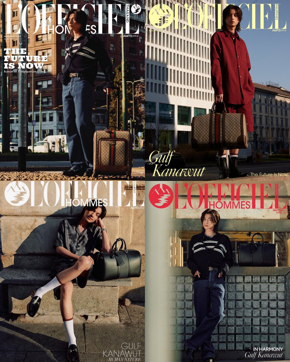 Gulf Kanawut as 1st Male Gucci Brand Ambassador from Thailand become a Cover Magazine for:

✅️ L’Officiel Hommes Thailand 🇹🇭
✅️ L'Officiel Philippines 🇵🇭
✅️ L’Officiel Hommes Malaysia 🇲🇾
✅️ L’Officiel Hommes Singapore 🇸🇬

#GucciAncora #Gucci
#GulfBAGucci 
#GulfKanawut