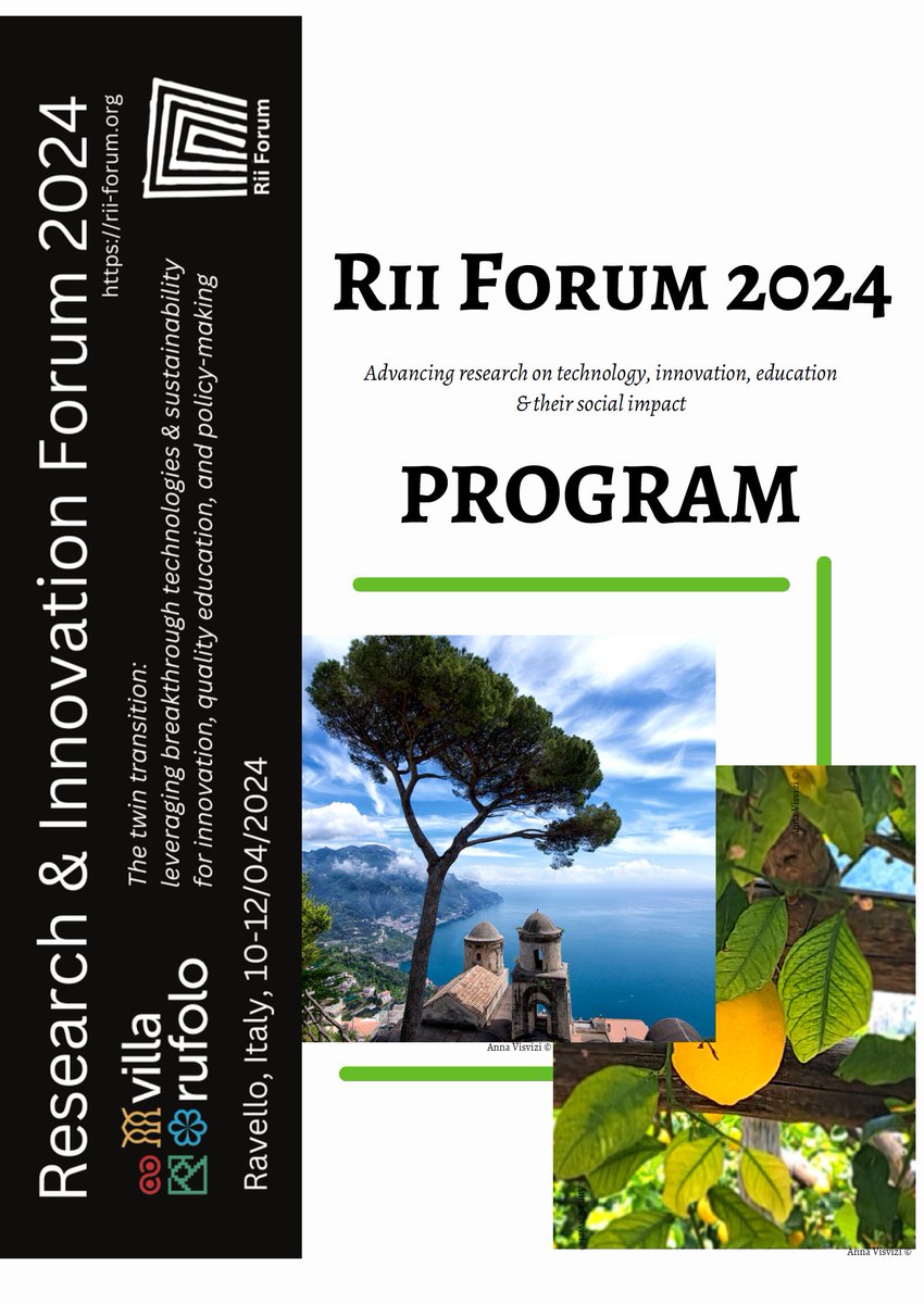 #RiiForum2024 Research &amp; Innovation Forum 2024 in #Italy rii-forum.org/panels/

Tomorrow I'll be chairing and presenting my <a href="/BDCC_MDPI/">BigDataCogn.Comput.</a> #OpenAccess article 'Democratic Erosion of #DataOpolies Amid #Web3 and #AI Realms' mdpi.com/2504-2289/8/3/…

Register
👉forms.office.com/pages/response…