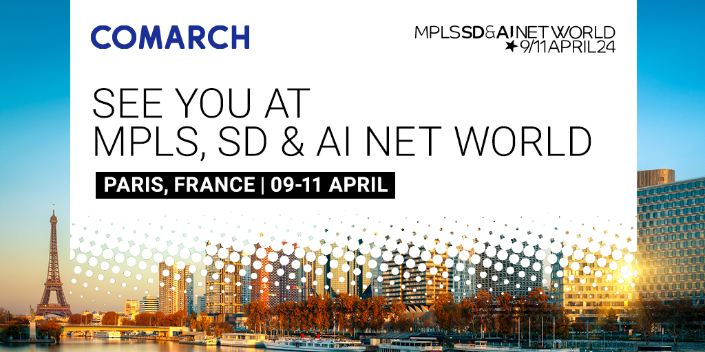 🔔 It’s almost time for the MPLS SD & AI Net World 2024. Let’s meet tomorrow for many meaningful discussions and Paweł Świerszcz’s lecture. Don’t forget: the Palais des Congrès de Paris, stand 203. Learn more: bit.ly/492AdO4 #MPLS2024 #AI #Telecom #Networks