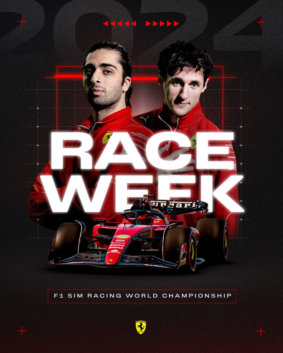 The wait is over. The F1 Sim Racing World Championship continues THIS WEEK! 😍 #FerrariEsports #F1Esports #F1SimRacing