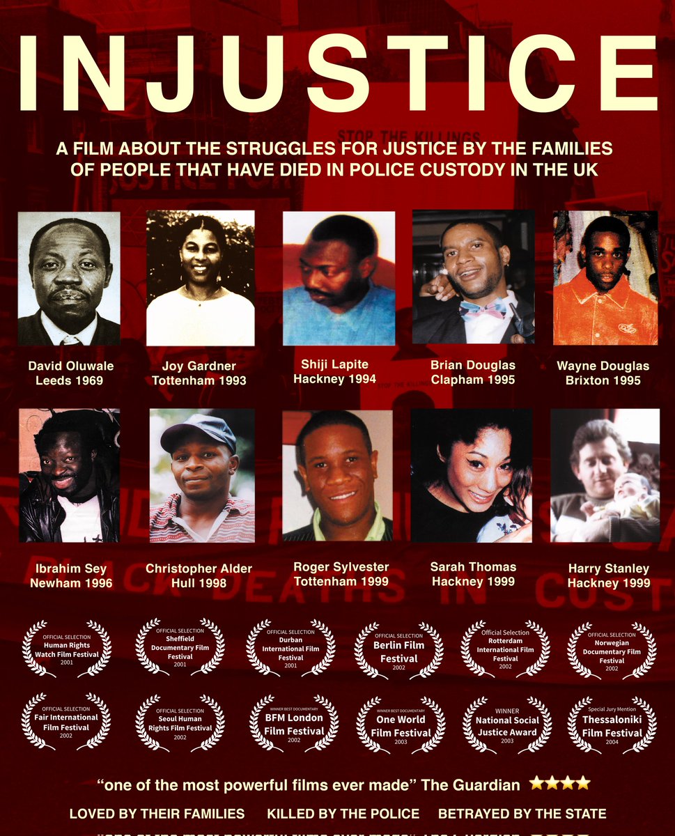 Screening of Injustice mon 29th April, 7pm @riocinema as part of Hackney Activism Festival @MediaMigrant @kenfero @UFFCampaign @BhattMurphy @HackneyAccount #ifminuhlaughmicry